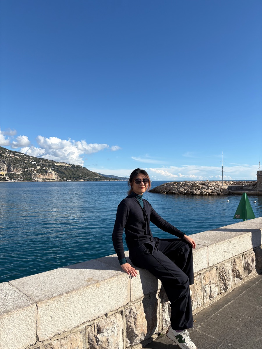 Julia by the sea in the south of France