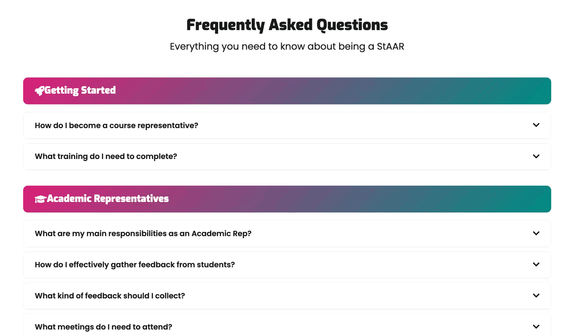 Student Voice — FAQ.