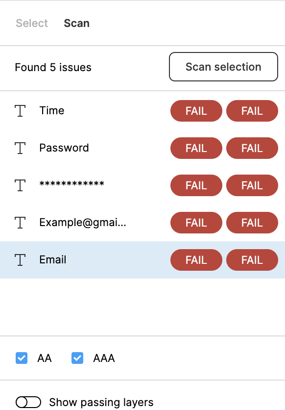 A typical checker: a wall of _FAIL / FAIL_, and nowhere to fix them.
