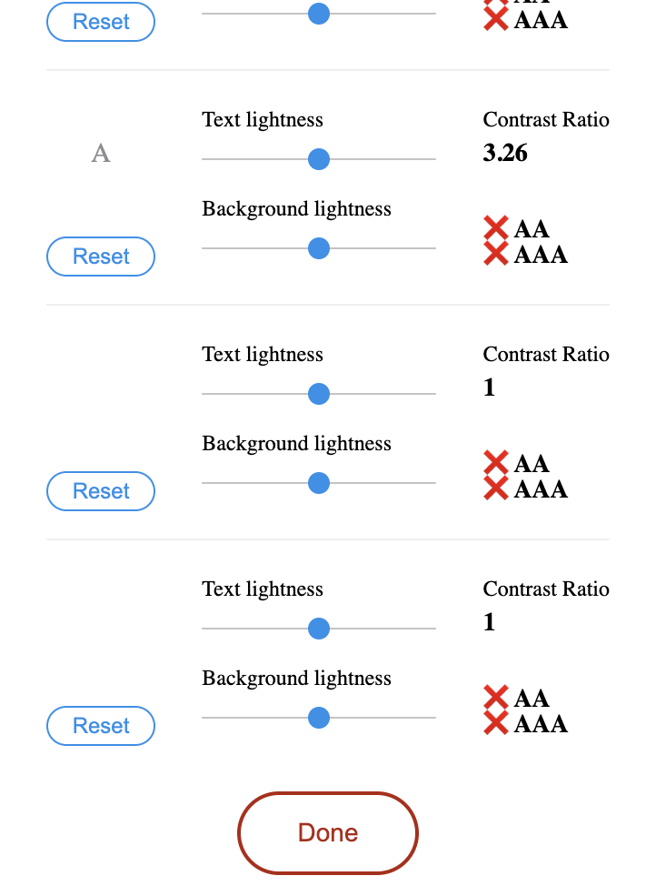 Another: raw sliders, no ranking, no sense of where to start.